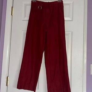 Stylish ZARA Cropped Wide Leg Pant - Built-in Belt